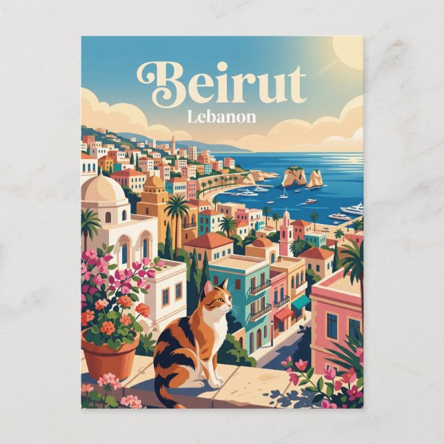Cartão Postal Beirute Líbano (Frente)