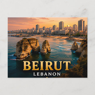 Cartão Postal Beirute Líbano Capital Mediterrânea 🌊