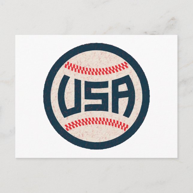 Cartão Postal Beisebol da Equipe EUA (Frente)