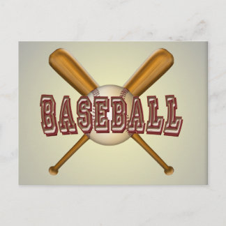 Cartão Postal Beisebol e Beisebol Cruzado