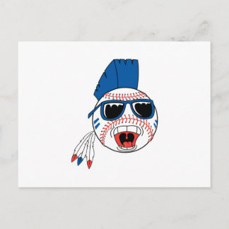 Cartão Postal Beisebol Punk Divertido