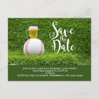Beisebol salve a data com Glass of Beer