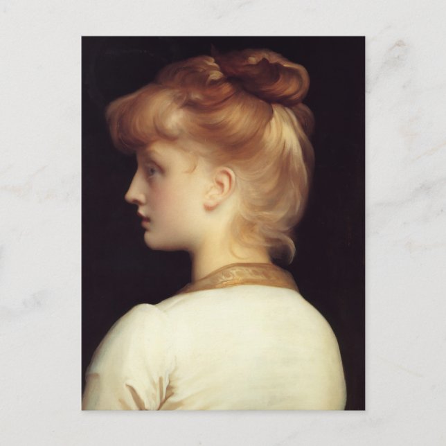 Cartão Postal Bela arte de uma menina (Frente)