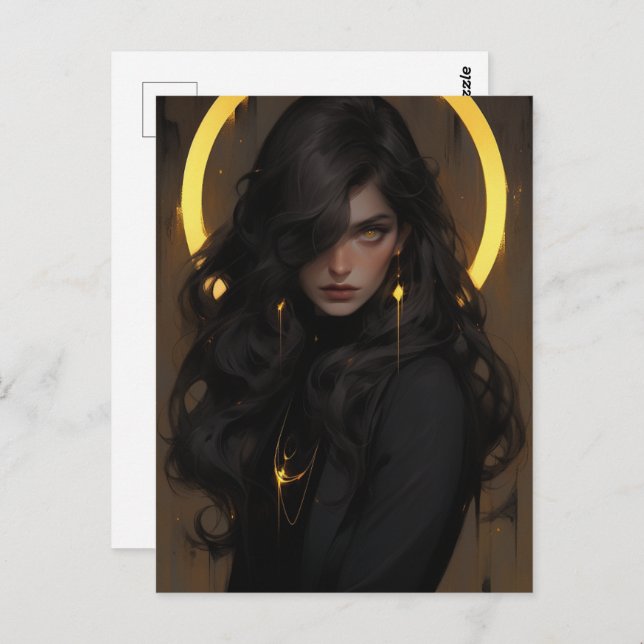 Cartão Postal Bela Bruxa Jovem (Frente/Verso)