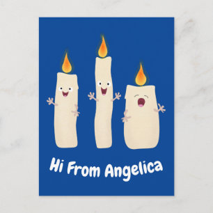 Cartão Postal Bela canção de cantar trio de vela