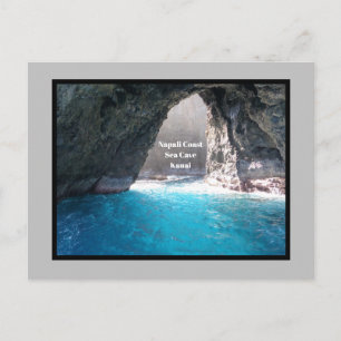 CARTÃO POSTAL BELA CAVE AZUL DA COSTA NAPALI, KAUAI