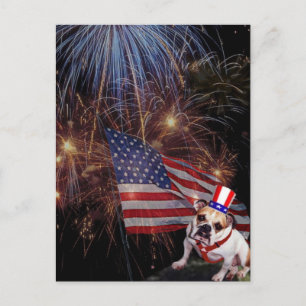 Cartão Postal Bela Celebração de Fireworks Design