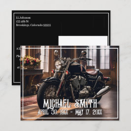 Cartão Postal Bela Celebração de Motocicleta da Vida