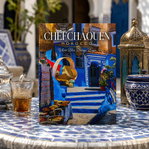 Cartão Postal Bela Chefchaouen Azul Marrocos Ruas da Medina