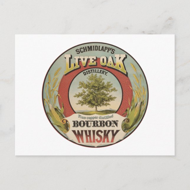 Cartão Postal Bela Cobre Destilava Bourbon Whisky. (Frente)