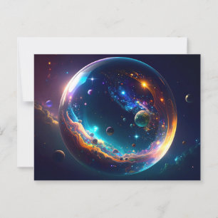 Cartão Postal Bela Cósmica Galaxy Fantasy Art