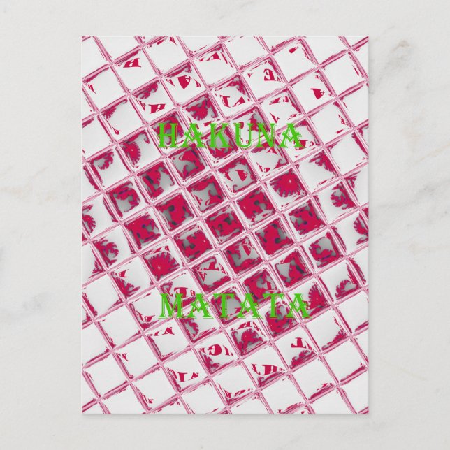 Cartão Postal Bela Espetacular Arte de Imagem no Espelho Vermelh (Frente)