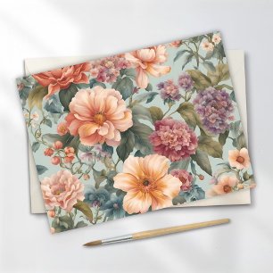 Cartão Postal Bela Flor Vintage Floral