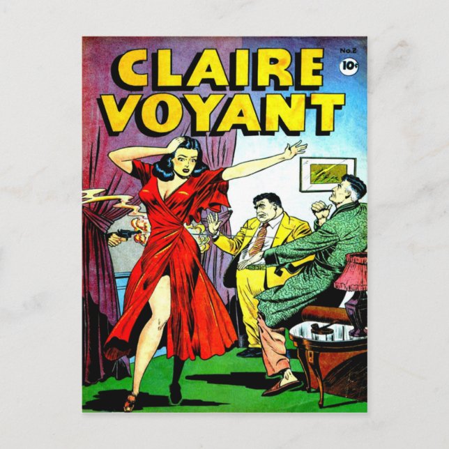 Cartão Postal Bela Garota e Caras Sábias (Frente)