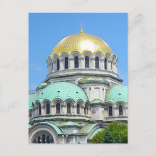Cartão Postal Bela igreja em Sofia Bulgária