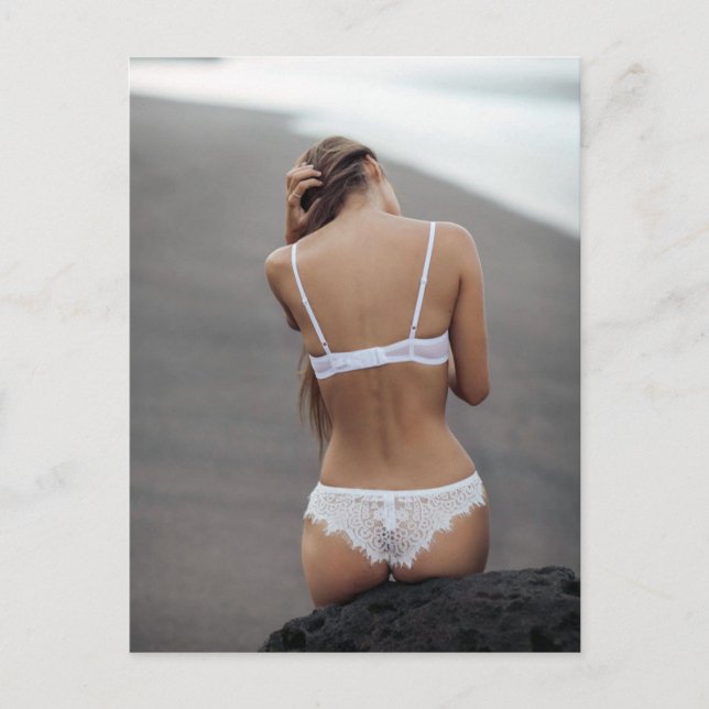 Cartão postal Bela Lingerie Modelo Fotografia (Frente)