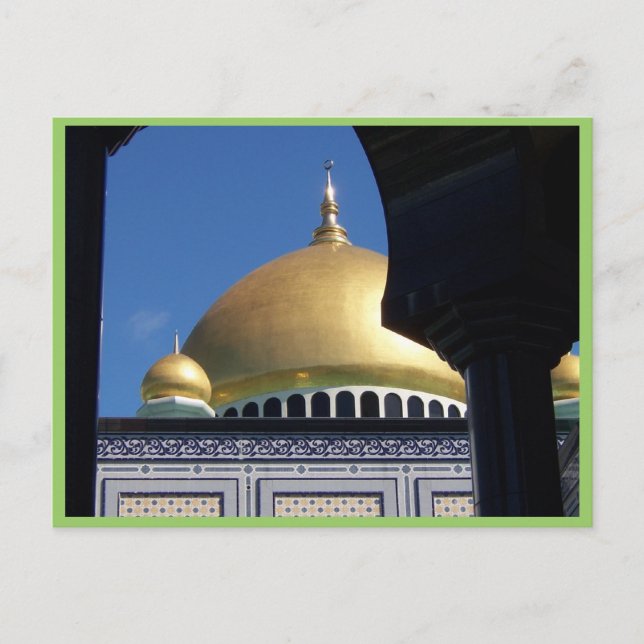 Cartão Postal Bela Mesquita Com Dourado Domo Plantado (Frente)