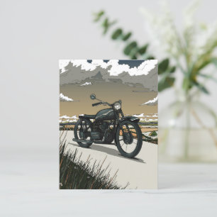 Cartão Postal Bela Moto Antiga Vintage
