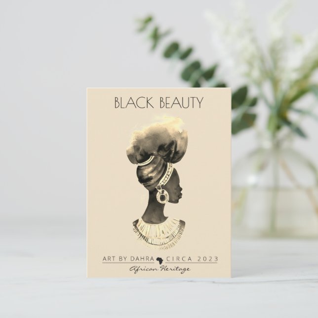 CARTÃO POSTAL BELA MULHER NEGRA (Em pé/Frente)