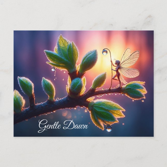 Cartão Postal Bela natureza de primavera com arte de pixie em mi (Frente)