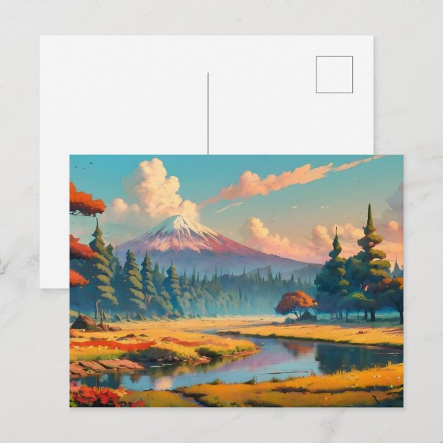 Cartão Postal Bela paisagem natural (Frente/Verso)