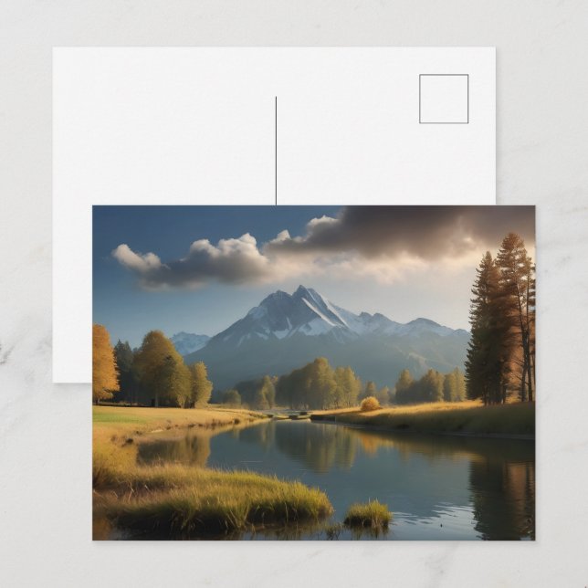 Cartão Postal Bela paisagem natural (Frente/Verso)