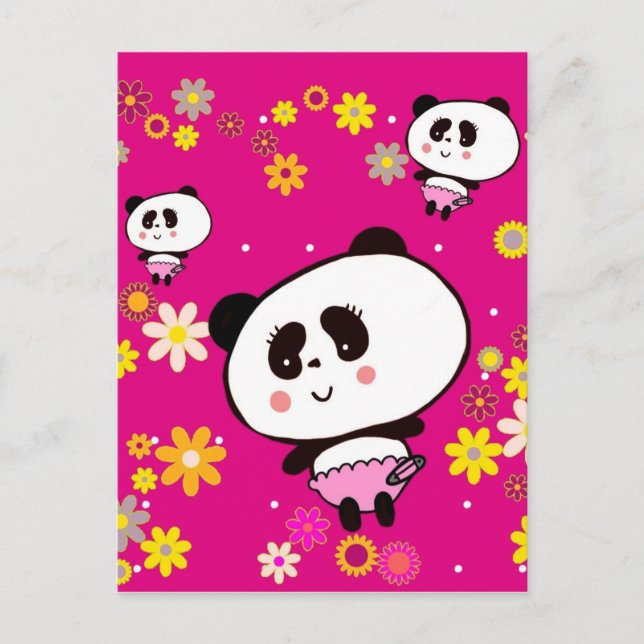 Cartão Postal Bela Panda Bela personalizada (Frente)