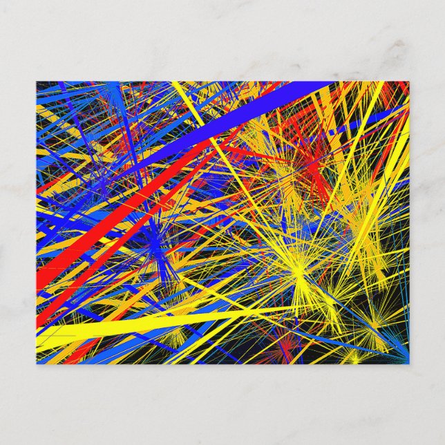 Cartão Postal Bela placa de Poster de padrão geométrico Abstrato (Frente)