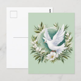 Cartão Postal Bela Pomba da Paz Branca