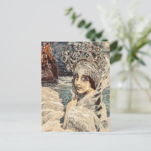 Cartão Postal Bela Princesa Cisne Pintura Vintage Vrubel