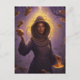 Cartão Postal Bela Protetora do Cartão-Postal das Abelhas de Mel