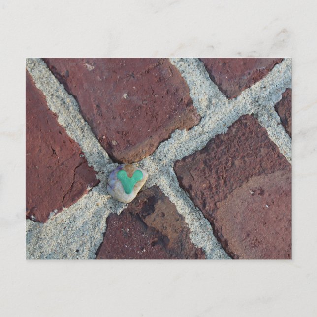 Cartão Postal Bela Rock Verde em Pella, Iowa Brick (Frente)