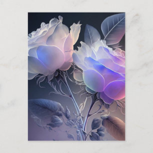 Cartão Postal Bela Rosas Iridescentes de Longo Curso