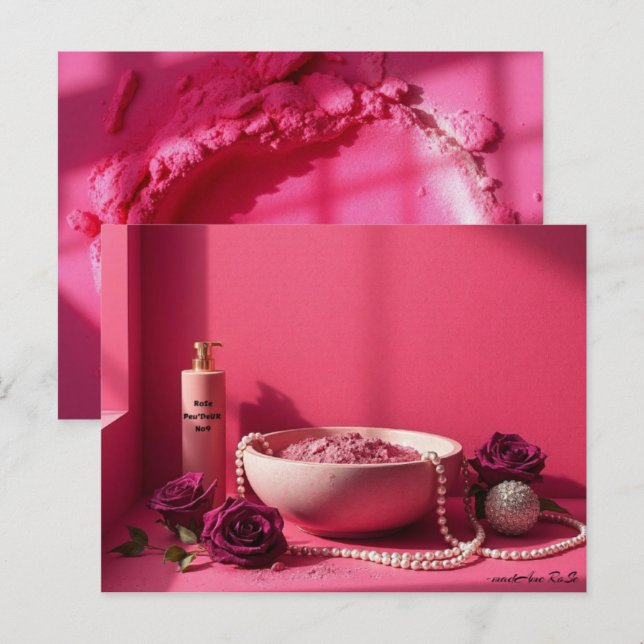 Cartão Postal Bela Sala de Pó Rosa (Frente/Verso)