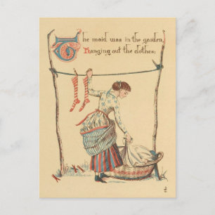 Cartão Postal Bela Senhora Vintage