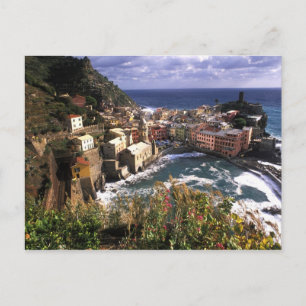 Cartão Postal Bela Vila de Vernazza em Cinque