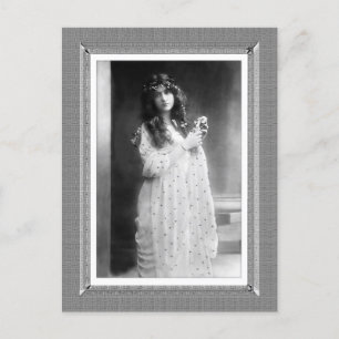 Cartão Postal Bela Vintage - Deslizante doce - em preto e branco