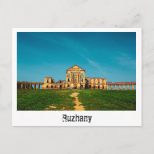 Cartão Postal Belarus Белару́сь Palácio de Ruzhany Arquitetura