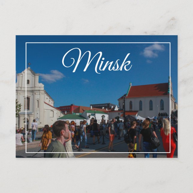Cartão Postal Belarus Minsk Life Cityscape Architecture Postacrd (Frente)
