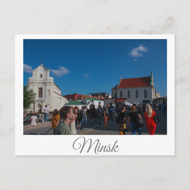 Cartão Postal Belarus Minsk Life Cityscape Architecture Postacrd (Frente)