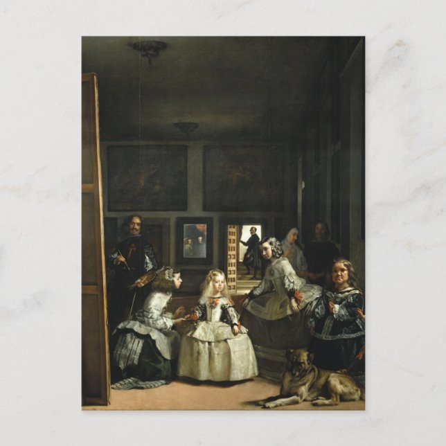 Cartão Postal Belas artes de Las Meninas Diego Velázquez (Frente)