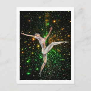 Cartão Postal belas artes, ginástica, dança e estrelas por TJ Co