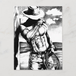 Cartão Postal Belas Artes Masculinas de Arte Ocidental desenhada
