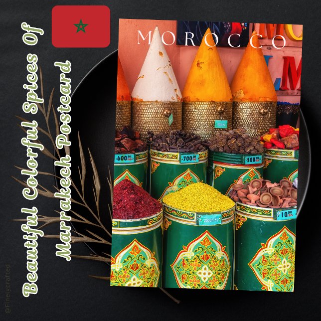 Cartão Postal Belas Especialidades Coloridas De Marrakech (Criador carregado)