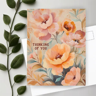 Cartão Postal Belas Flores Silvestres Macias PENSANDO EM VOCÊ