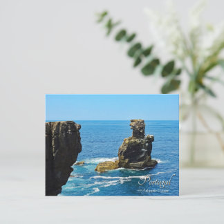 Cartão Postal Belas rochas na Costa Atlântica de Portugal