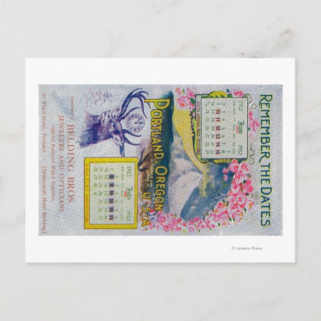 Cartão Postal Belding Bros. Advertisement dos Joalheiros (Frente)