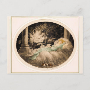 Cartão Postal Beleza adormecida de Louis Icart