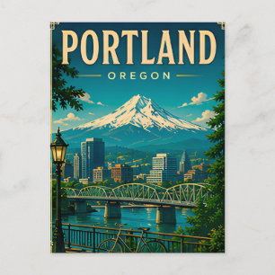 Cartão Postal Beleza da Frente Marítima de Portland