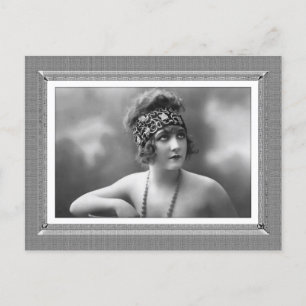 Cartão Postal Beleza da Vintage - Antecipação - em preto e bra